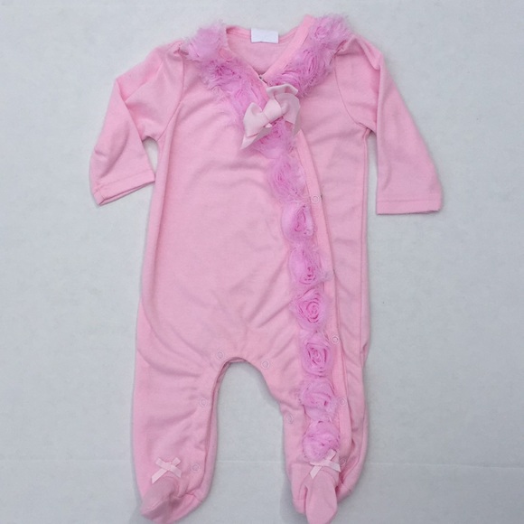 baby girl ruffle sleeper